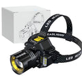 LuxeLight Lampe Frontale Rechargeable Étanche | Éclairage parfait pour les aventures en plein air et l'utilisation mains libres