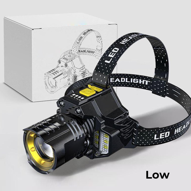 LuxeLight Lampe Frontale Rechargeable Étanche | Éclairage parfait pour les aventures en plein air et l'utilisation mains libres