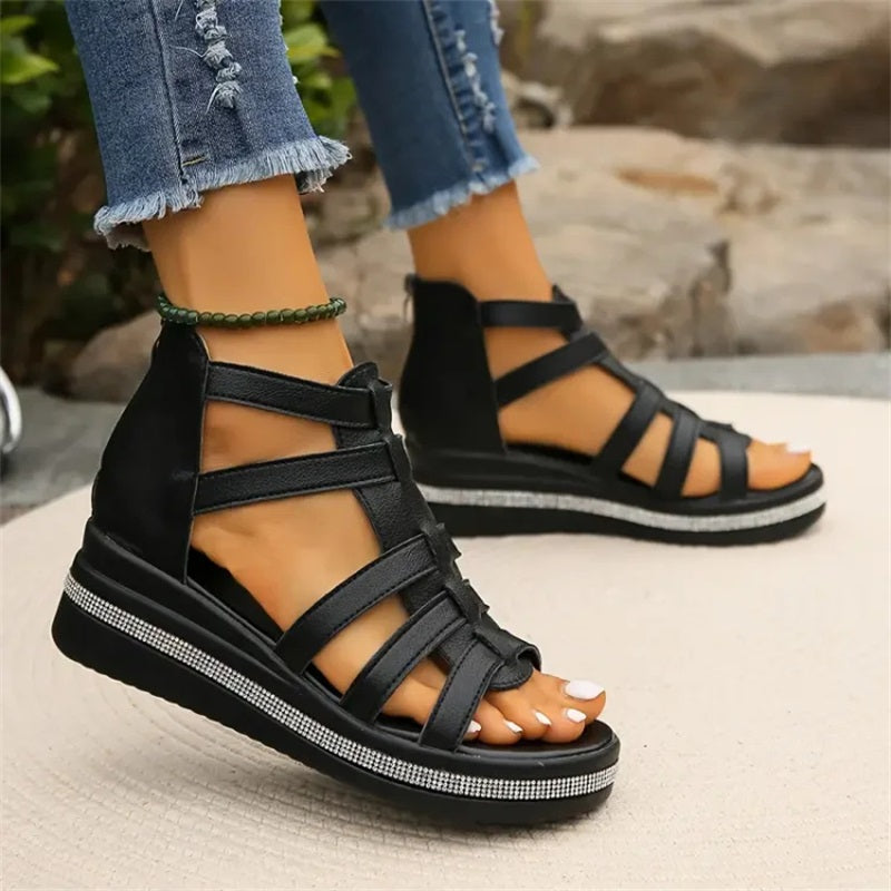Heather | Talons compensés Strass-Chic