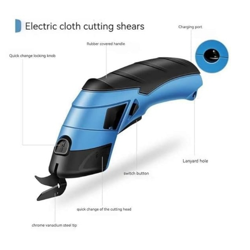 Ciseaux Électriques Rechargeables LuxCut Élégante | Ciseaux manuels électriques pour précision et commodité