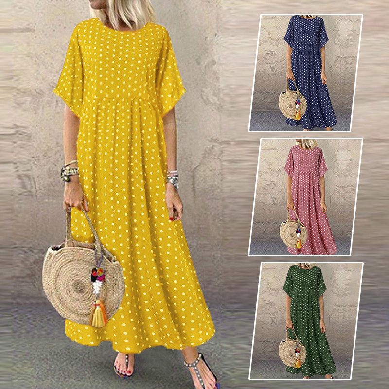 Jaeli | Robe maxi boho à pois