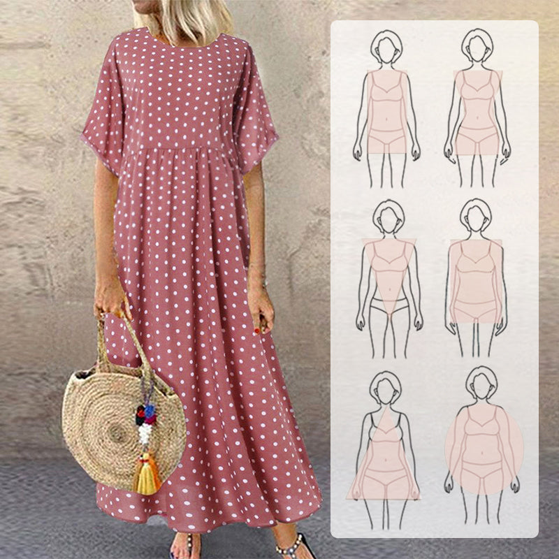 Jaeli | Robe maxi boho à pois