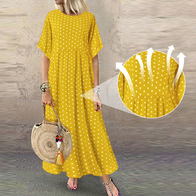 Jaeli | Robe maxi boho à pois
