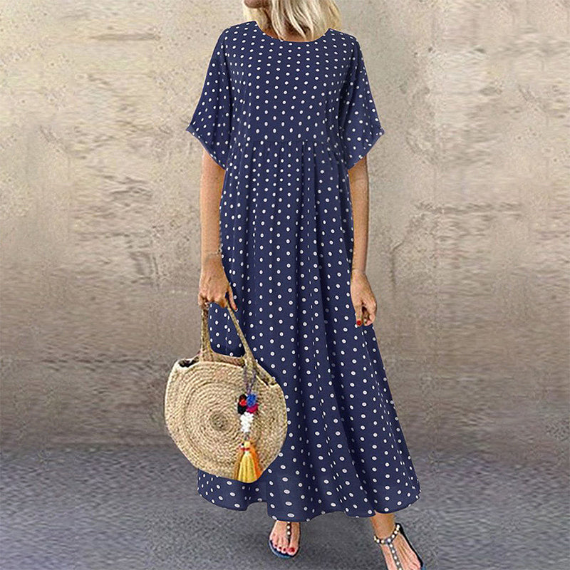 Jaeli | Robe maxi boho à pois