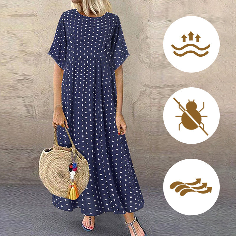 Jaeli | Robe maxi boho à pois