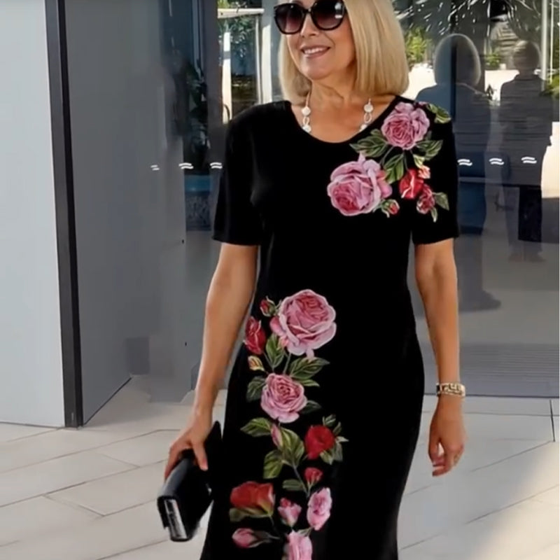 Sleva | Robe midi classique à motifs floraux