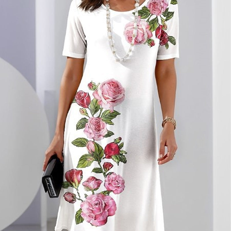 Sleva | Robe midi classique à motifs floraux
