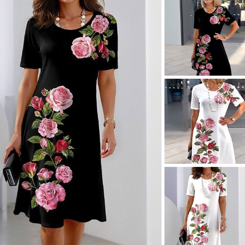 Sleva | Robe midi classique à motifs floraux