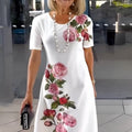 Sleva | Robe midi classique à motifs floraux