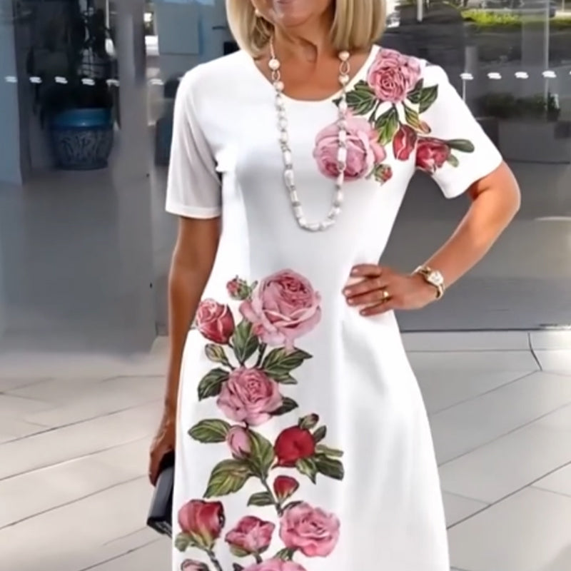 Sleva | Robe midi classique à motifs floraux