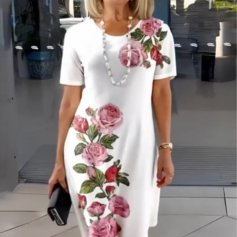 Sleva | Robe midi classique à motifs floraux
