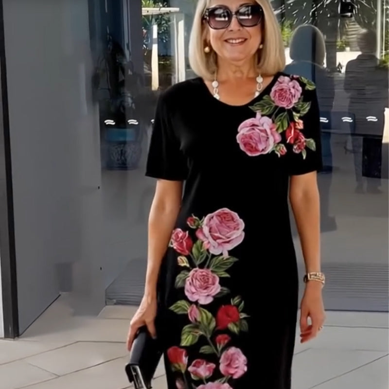 Sleva | Robe midi classique à motifs floraux