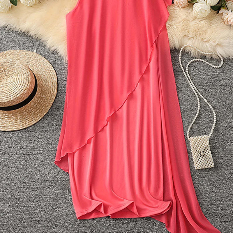 Naomi | Robe en mesh tendance pour femmes au style asymétrique