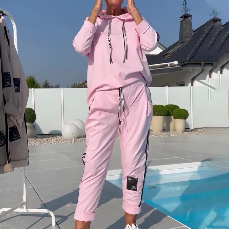 Zora | ensemble de loisirs confortable 2 pièces pour femmes avec hoodie et pantalon de jogging