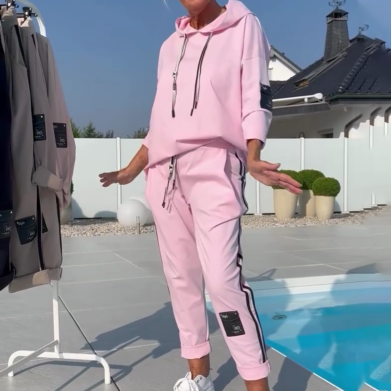 Zora | ensemble de loisirs confortable 2 pièces pour femmes avec hoodie et pantalon de jogging
