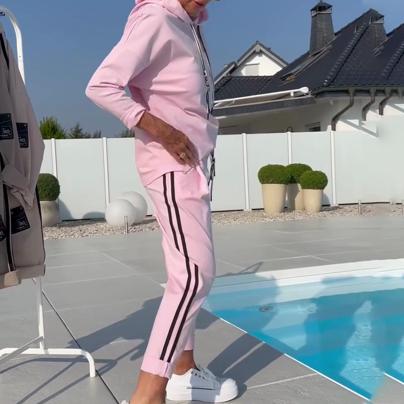 Zora | ensemble de loisirs confortable 2 pièces pour femmes avec hoodie et pantalon de jogging