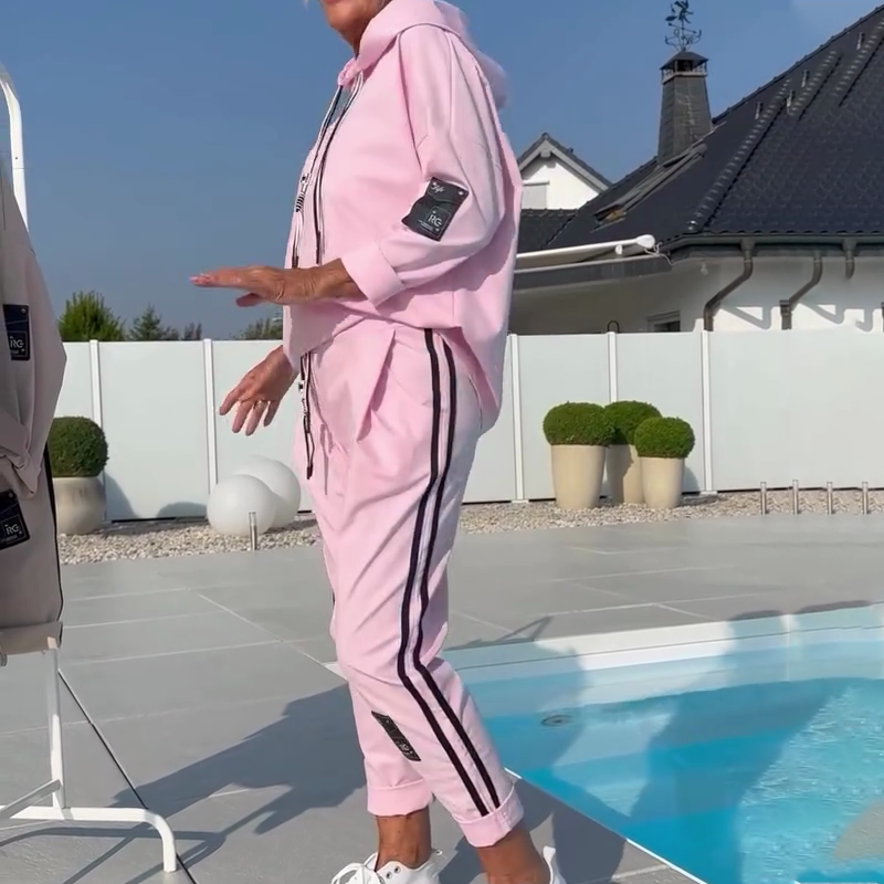 Zora | ensemble de loisirs confortable 2 pièces pour femmes avec hoodie et pantalon de jogging