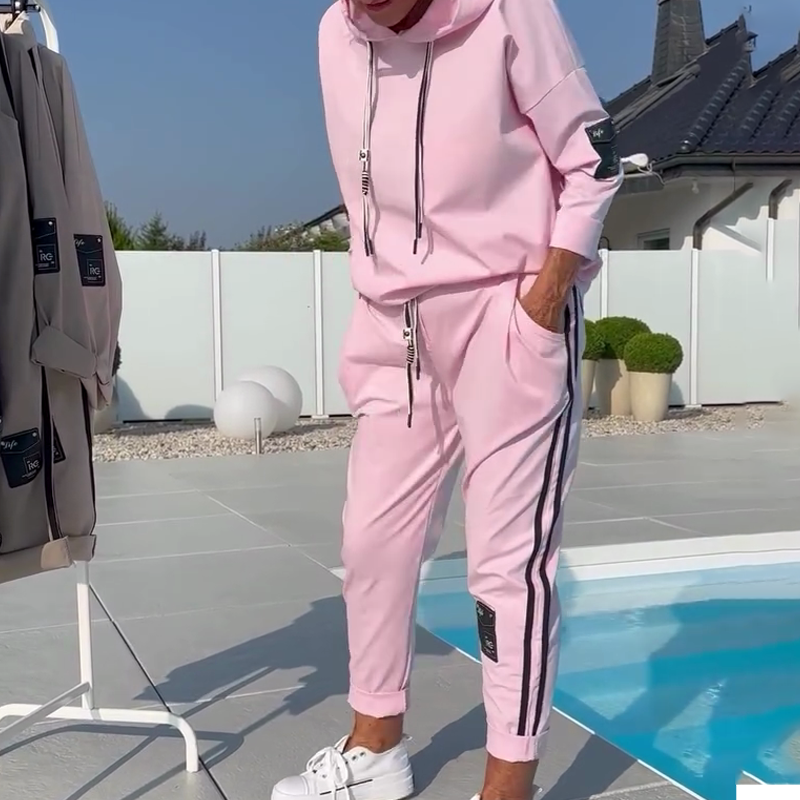Zora | ensemble de loisirs confortable 2 pièces pour femmes avec hoodie et pantalon de jogging