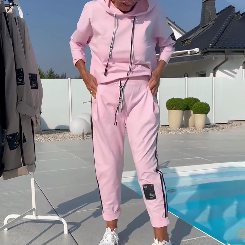 Zora | ensemble de loisirs confortable 2 pièces pour femmes avec hoodie et pantalon de jogging