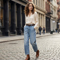 Irevella | Jean large confortable taille haute