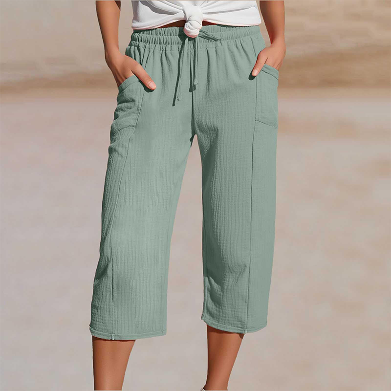 Juvelien | Pantalon cropped confortable avec taille réglable