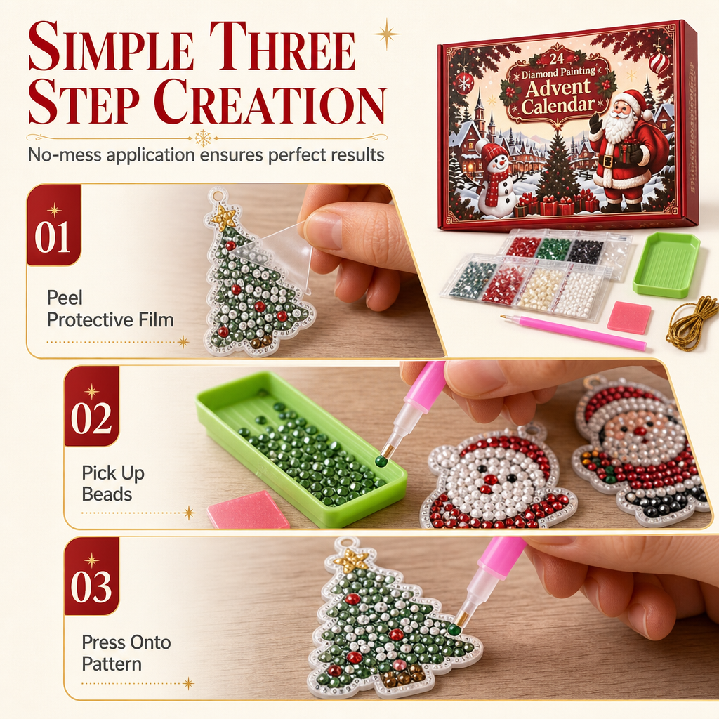 Calendrier de l'Avent DIY Ornements de Noël 2026 – 24 Jours
