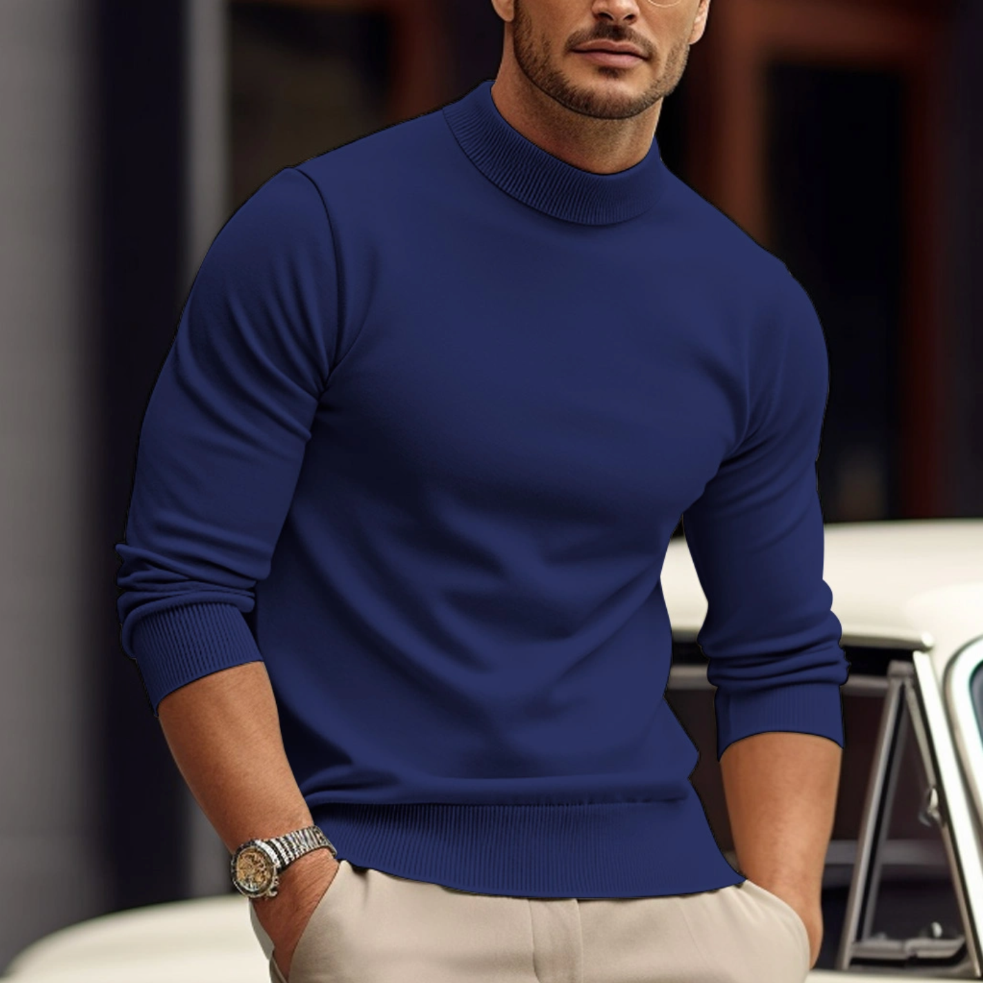 Pull Élégant Homme - Manches Longues - Confort et Style