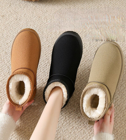 Bottes d'Hiver Élégantes avec Fourrure pour Femmes