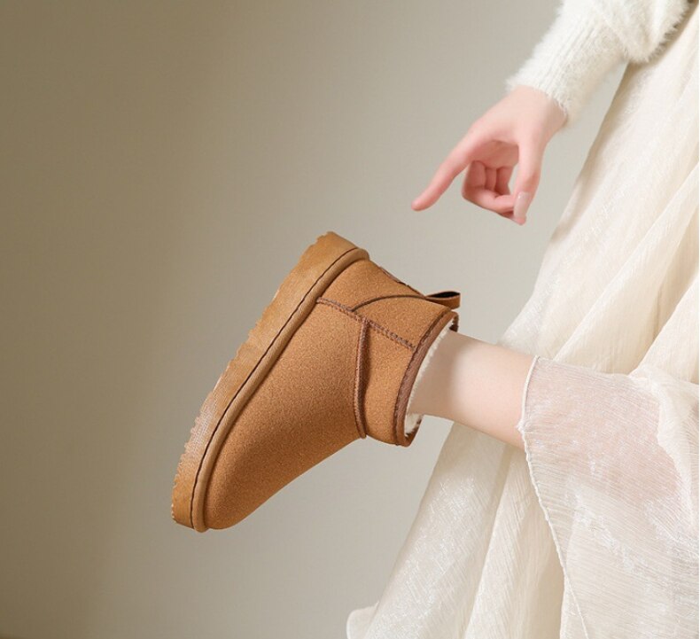 Bottes d'Hiver Élégantes avec Fourrure pour Femmes