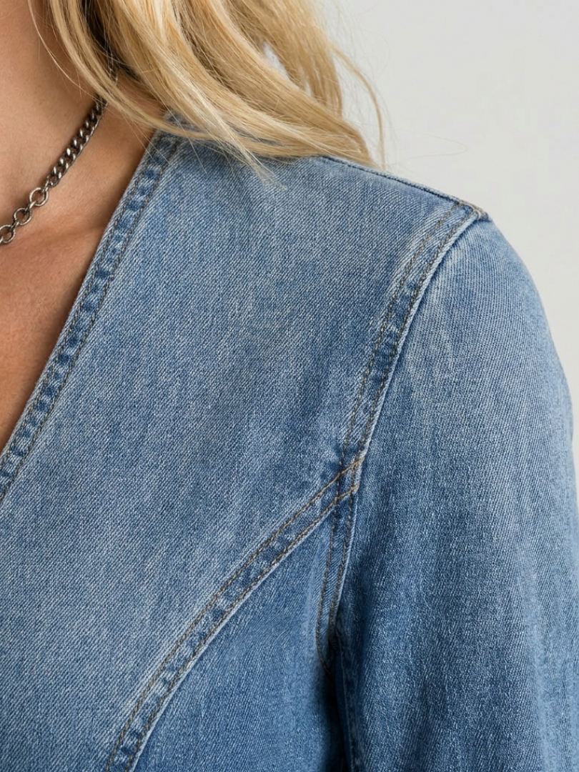 Sienna | Robe Maxi en Jean à Boutons