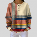 Pull Femme à Motif Moderne Haut Décontracté Élégant Manches Longues