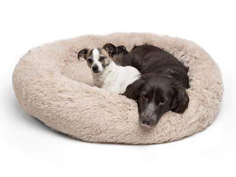 Lit pour Chien Confortable - Grande Taille, Lavable en Machine, Design Apaisant Imitant le Pelage de Maman pour un Confort et une Détente Ultimes