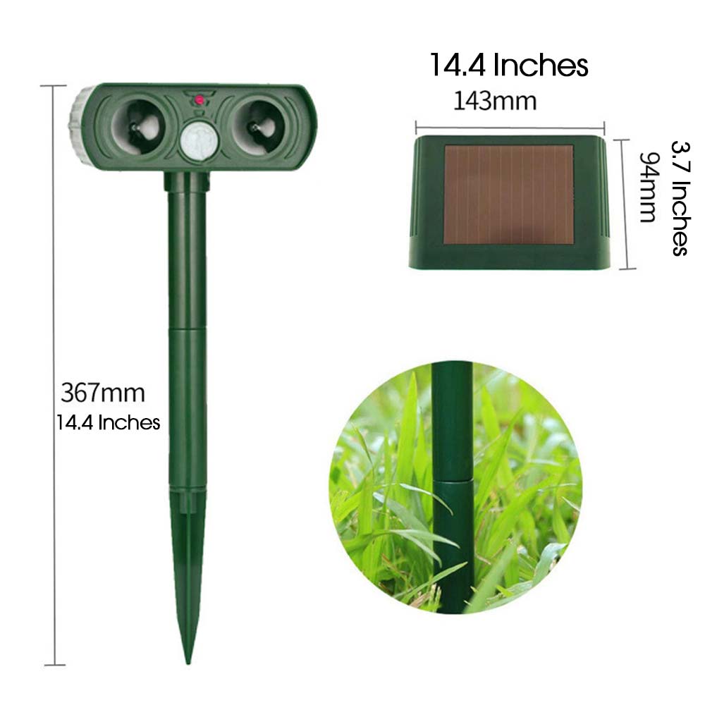 AviGuard Luxe Appareil de Dissuasion Ultrasonique Solaire | Dissuasion efficace des oiseaux et des animaux pour des espaces extérieurs sereins