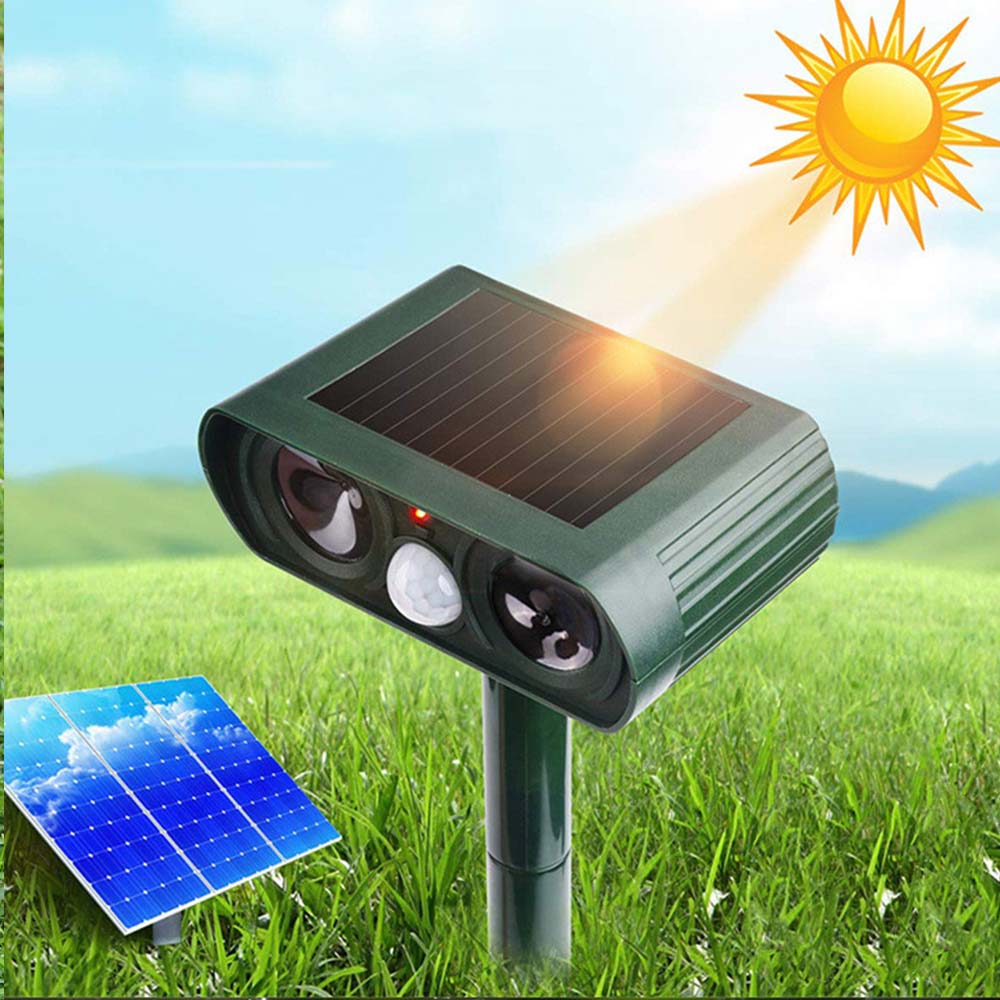 AviGuard Luxe Appareil de Dissuasion Ultrasonique Solaire | Dissuasion efficace des oiseaux et des animaux pour des espaces extérieurs sereins