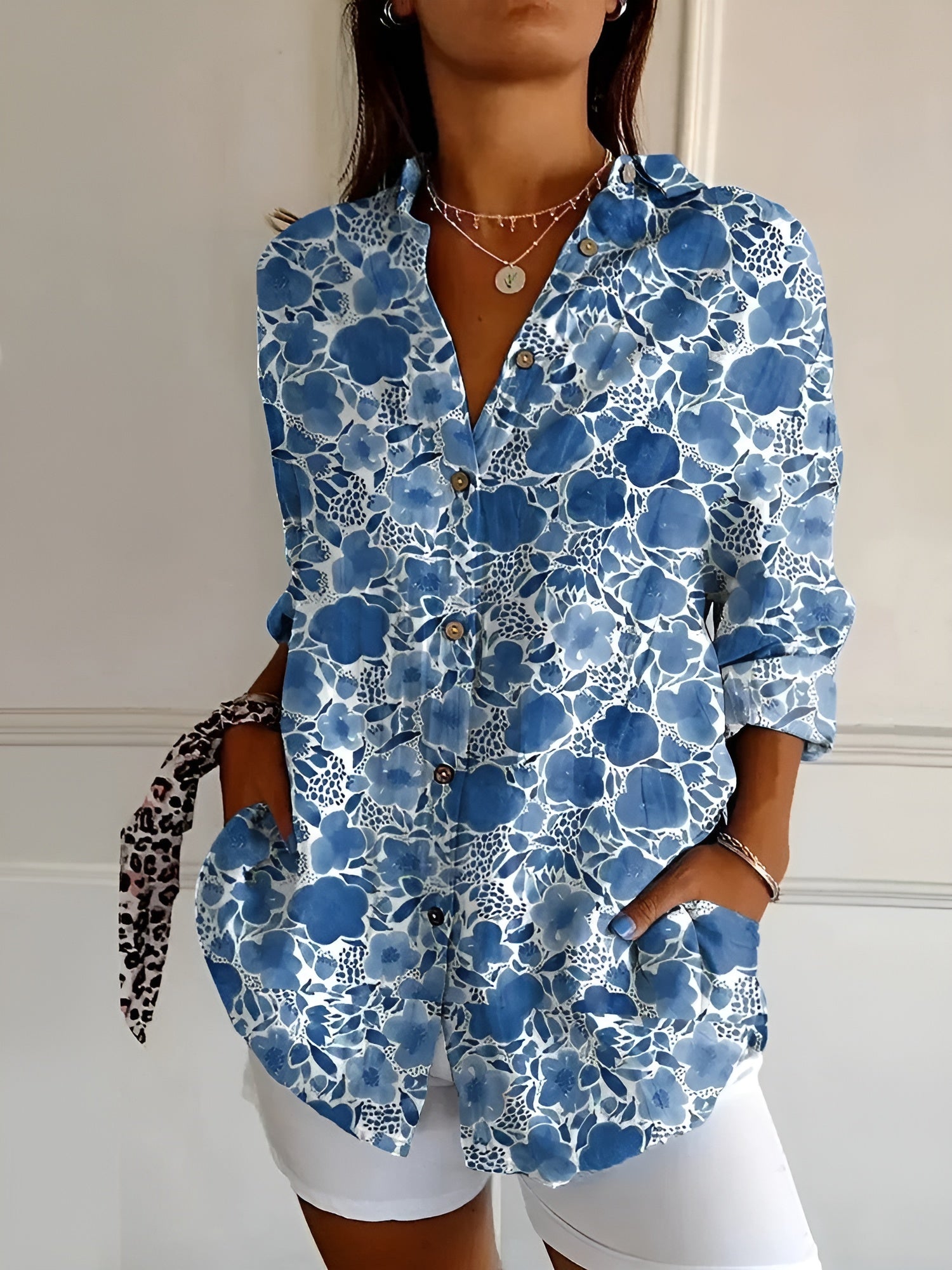 Avril™ | Blouse chic avec des imprimés ludiques