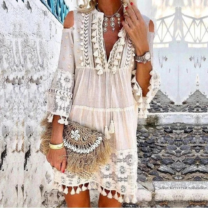 Robe Mini Boho en Dentelle