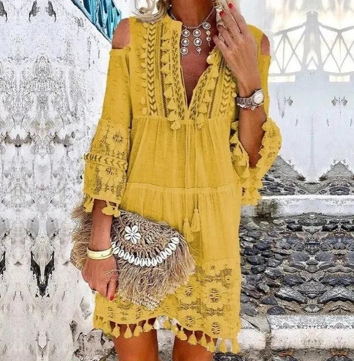 Robe Mini Boho en Dentelle