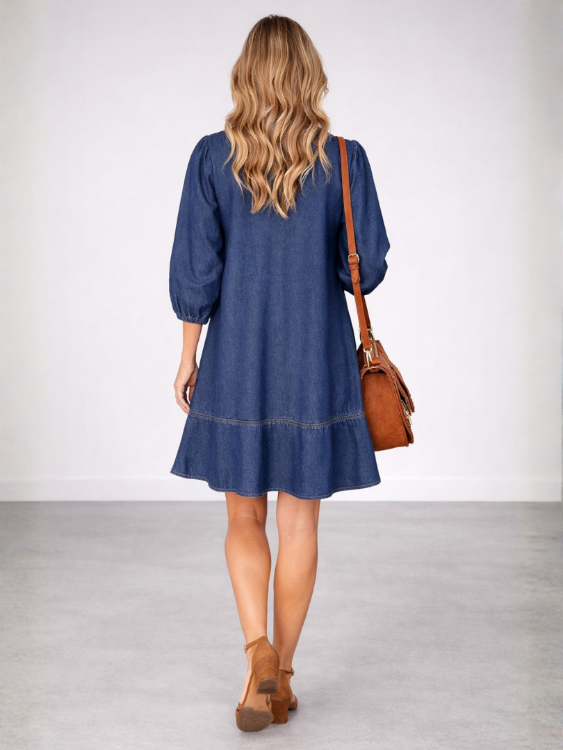 Isolde | Robe Tunique en Denim Décontractée