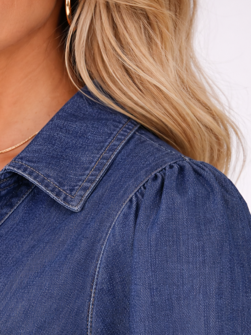 Isolde | Robe Tunique en Denim Décontractée