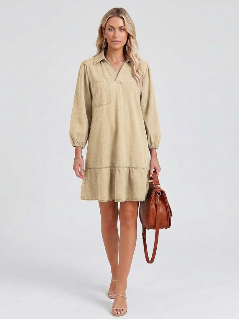 Isolde | Robe Tunique en Denim Décontractée