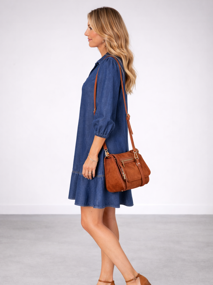 Isolde | Robe Tunique en Denim Décontractée