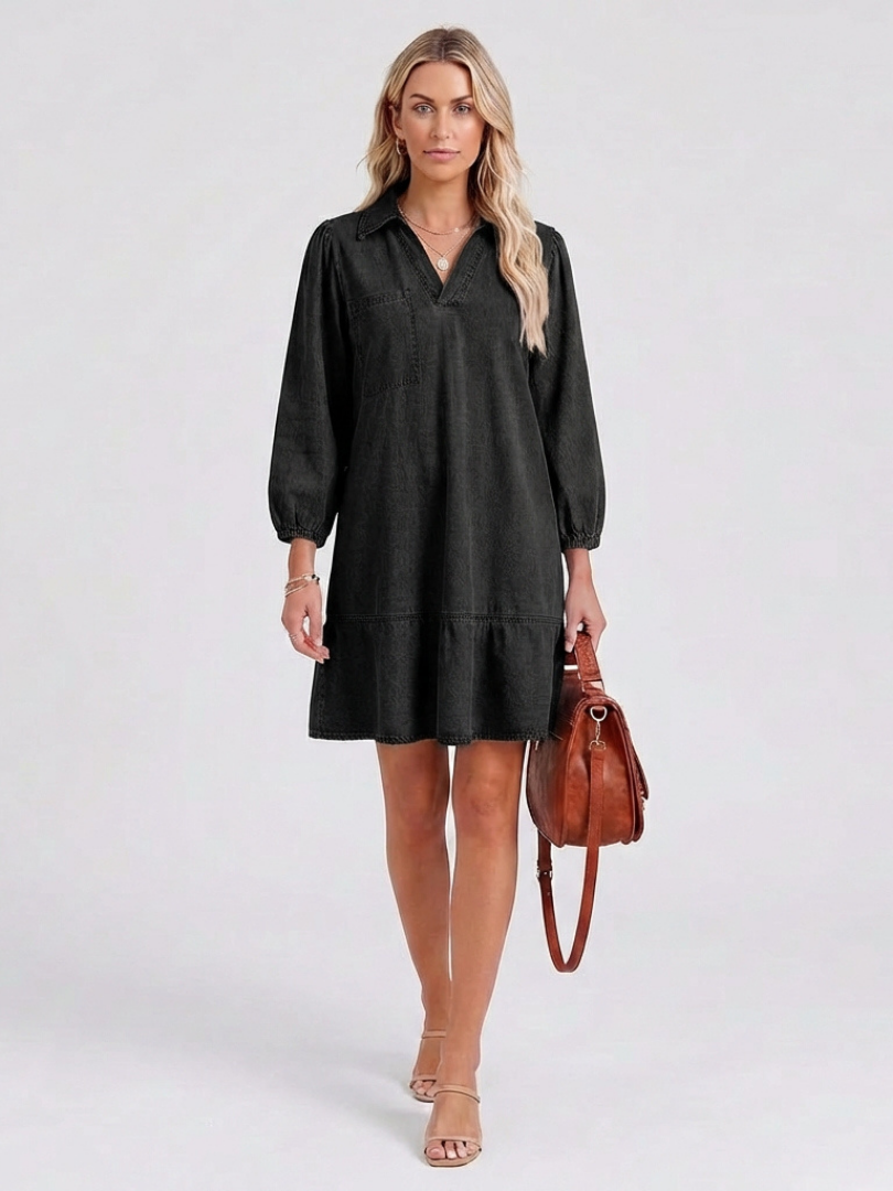 Isolde | Robe Tunique en Denim Décontractée