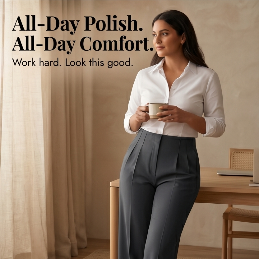 Velora – Pantalon plissé ajusté pour femmes