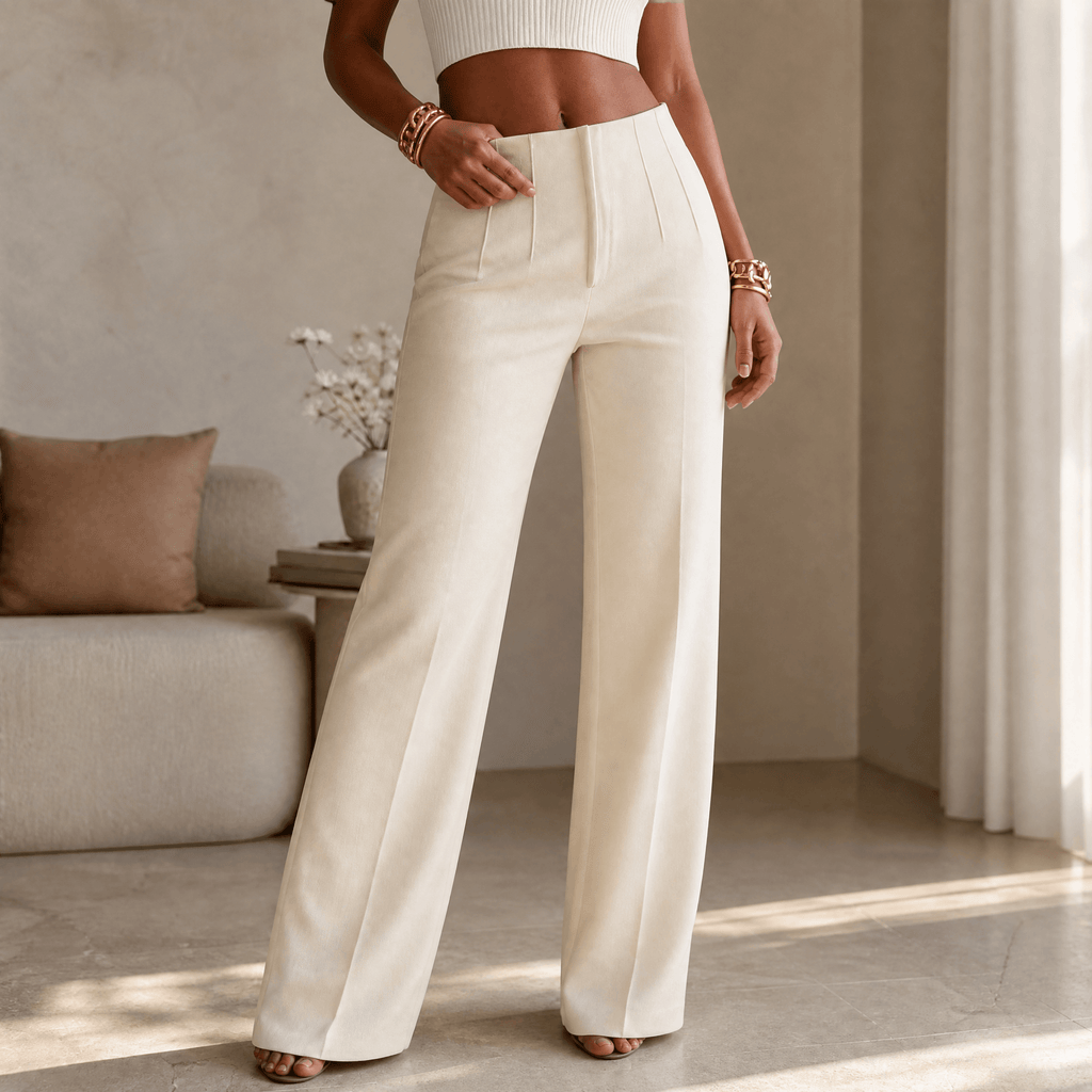 Velora – Pantalon plissé ajusté pour femmes