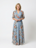 Elowen | Robe Maxi à Enveloppe à Col V avec Imprimé Floral