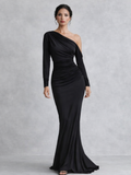 Vivienne | Robe Maxi Ruchée à Une Épaule