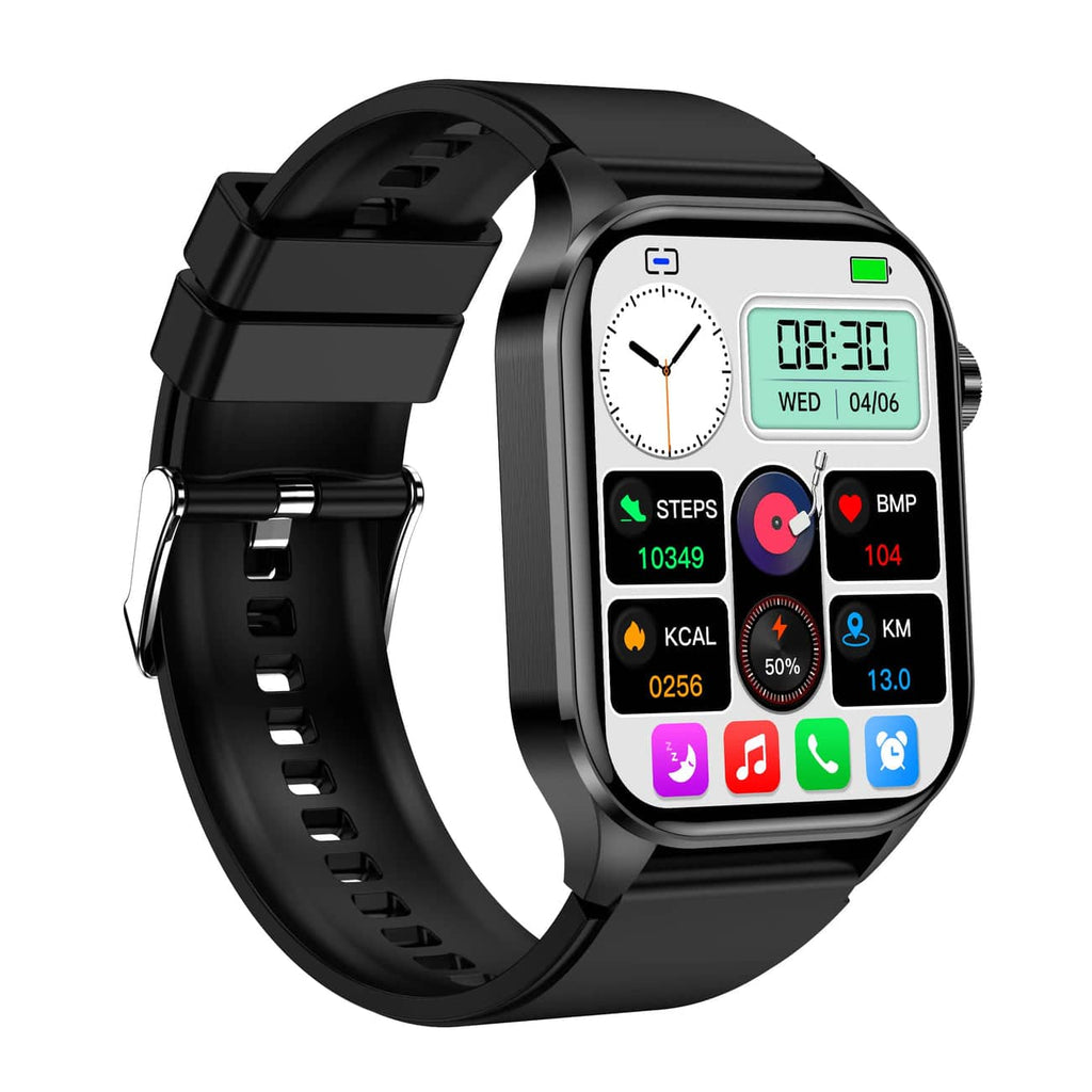 Montre connectée pour la santé et le fitness – EKG, Tension artérielle, Mesure du rythme cardiaque – Compatible avec iOS et Android