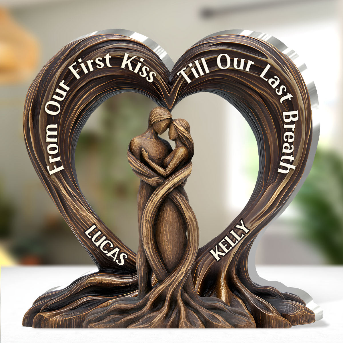 Plaque TreeHeart | Plaquette en Acrylique en Forme Personnalisée Cœur des Arbres