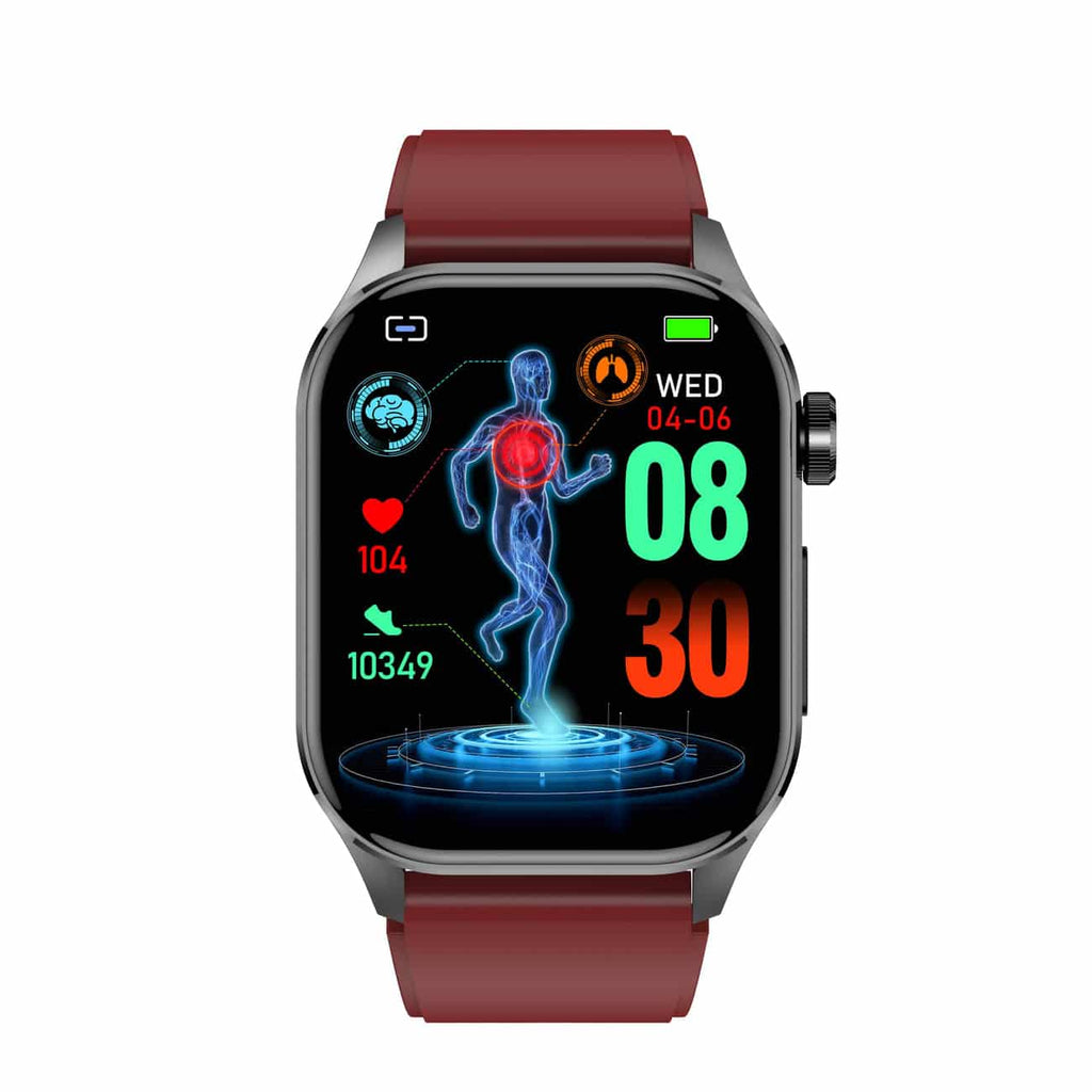 Montre connectée pour la santé et le fitness – EKG, Tension artérielle, Mesure du rythme cardiaque – Compatible avec iOS et Android