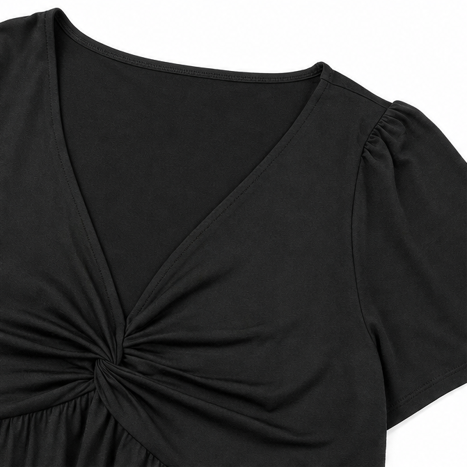 Wearbella – Robe à manches volantes et décolleté en V grande taille avec poches